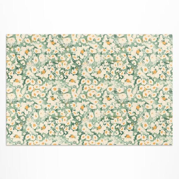 Tapis vinyle d’extérieur Champ prairie fleurs peintes abstraites