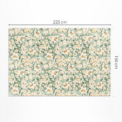 Tapis vinyle d’extérieur Champ prairie fleurs peintes abstraites