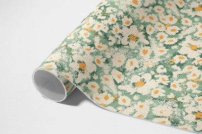 Tapis vinyle d’extérieur Champ prairie fleurs peintes abstraites