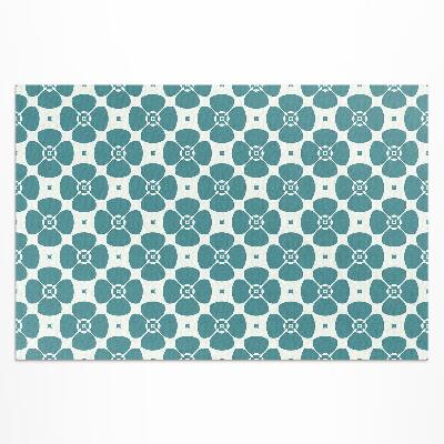 Tapis vinyle d’extérieur Motif de carreaux floraux