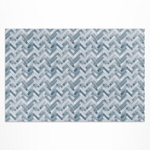 Tapis vinyle d’extérieur Parquet peint à motif à chevrons