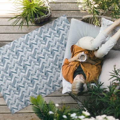 Tapis vinyle d’extérieur Parquet peint à motif à chevrons