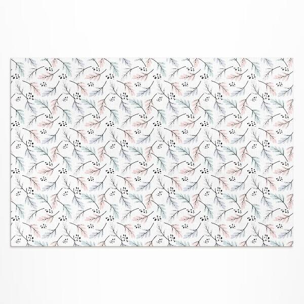 Tapis vinyle d’extérieur Plantes subtiles aux tons pastel dans un style bohème