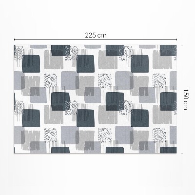 Tapis vinyle d’extérieur Carrés rétro peints