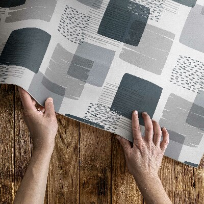 Tapis vinyle d’extérieur Carrés rétro peints