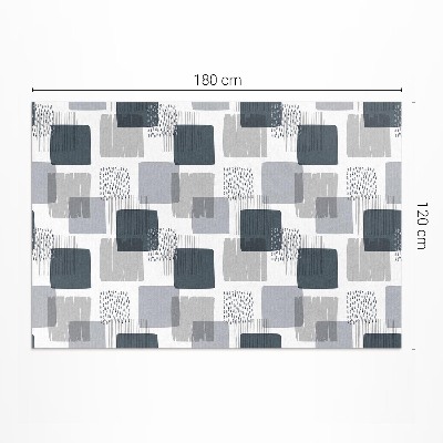 Tapis vinyle d’extérieur Carrés rétro peints