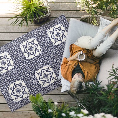 Tapis vinyle d’extérieur Carreaux décoratifs de style portugais