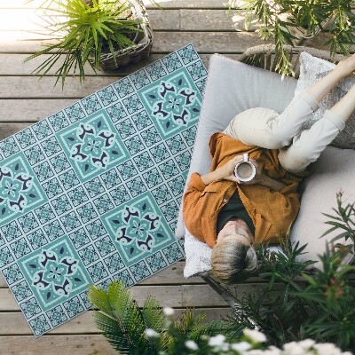 Tapis vinyle d’extérieur Carreaux décoratifs de style espagnol