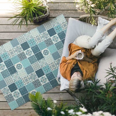 Tapis vinyle d’extérieur Carreaux décoratifs en mosaïque à motifs