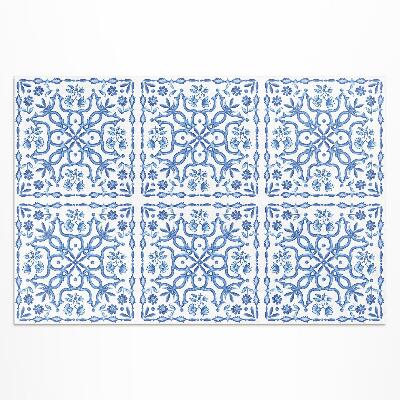 Tapis vinyle d’extérieur Carreaux décoratifs à motifs végétaux