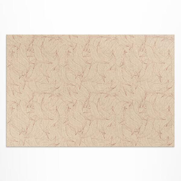 Tapis vinyle d’extérieur Feuilles d'automne linéaires de style bohème