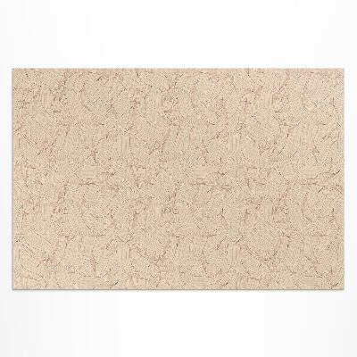 Tapis vinyle d’extérieur Feuilles d'automne linéaires de style bohème