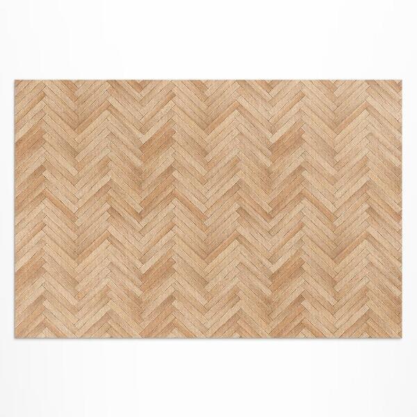 Tapis vinyle d’extérieur Magnifique parquet en bois à chevrons
