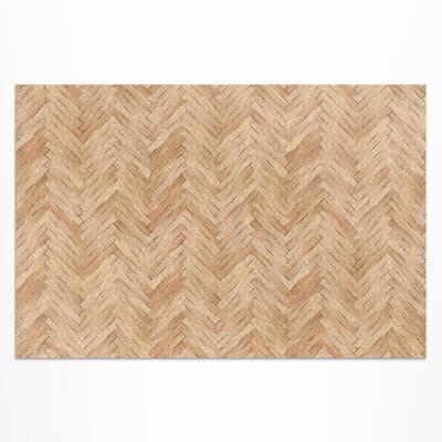 Tapis vinyle d’extérieur Magnifique parquet en bois à chevrons