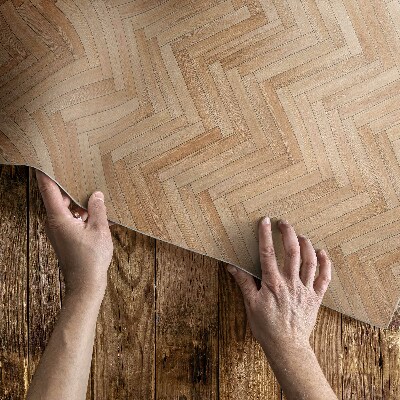 Tapis vinyle d’extérieur Magnifique parquet en bois à chevrons