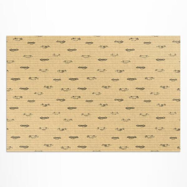 Tapis vinyle d’extérieur Vieilles voitures rétro vintage