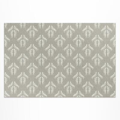 Tapis vinyle d’extérieur ornement végétal à motif régulier