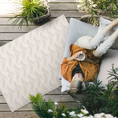 Tapis vinyle d’extérieur Feuilles délicates aux couleurs sobres