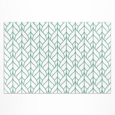Tapis vinyle d’extérieur Motif minimaliste de feuilles linéaires