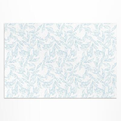 Tapis vinyle d’extérieur Croquis de feuilles vintage élégantes