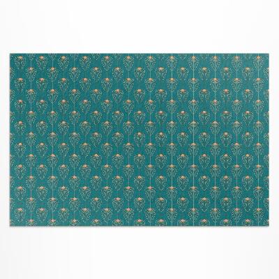 Tapis vinyle d’extérieur Motif floral à feuilles répétitives