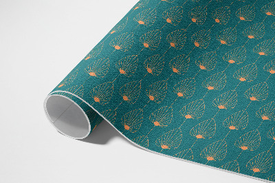 Tapis vinyle d’extérieur Motif floral à feuilles répétitives