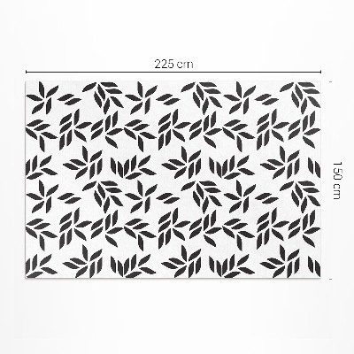 Tapis vinyle d’extérieur Motif de feuille minimaliste