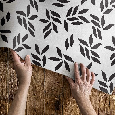 Tapis vinyle d’extérieur Motif de feuille minimaliste