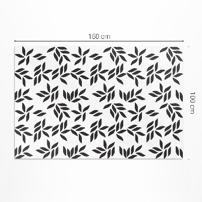 Tapis vinyle d’extérieur Motif de feuille minimaliste