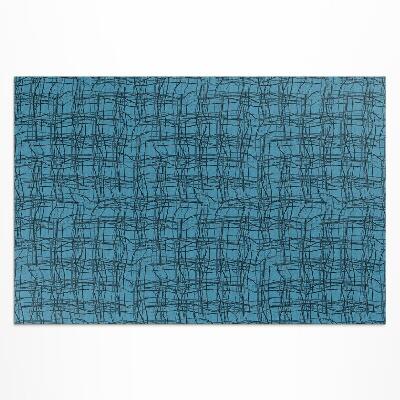 Tapis vinyle d’extérieur Motif de tissu avec des fils de tissu irréguliers