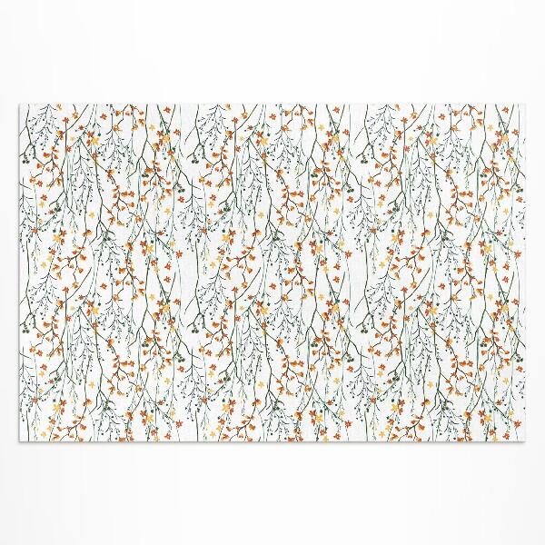 Tapis vinyle d’extérieur Fleurs et brindilles dans un style bohème