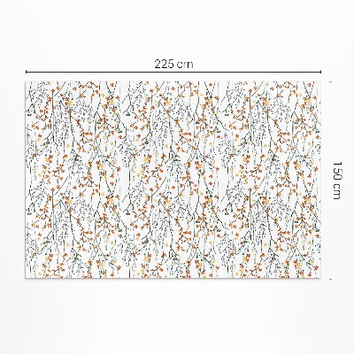 Tapis vinyle d’extérieur Fleurs et brindilles dans un style bohème