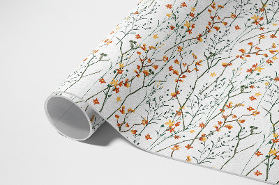 Tapis vinyle d’extérieur Fleurs et brindilles dans un style bohème