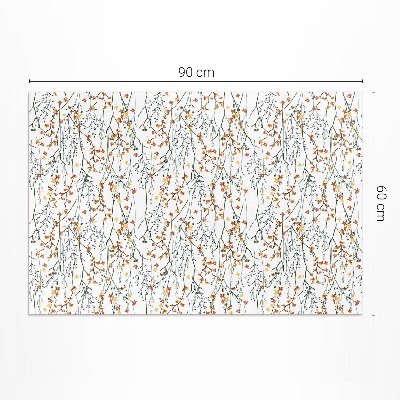 Tapis vinyle d’extérieur Fleurs et brindilles dans un style bohème