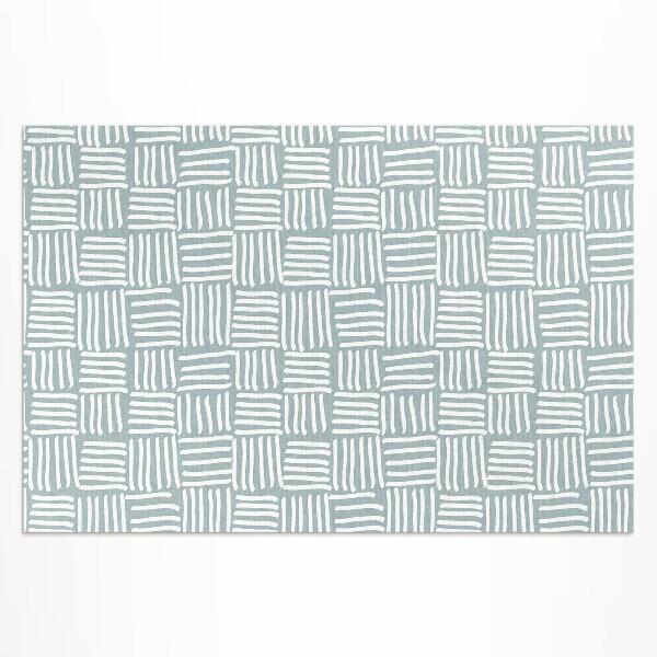 Tapis vinyle d’extérieur Motif minimaliste de tresse bohème