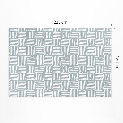 Tapis vinyle d’extérieur Motif minimaliste de tresse bohème