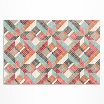 Tapis vinyle d’extérieur Un motif géométrique usé