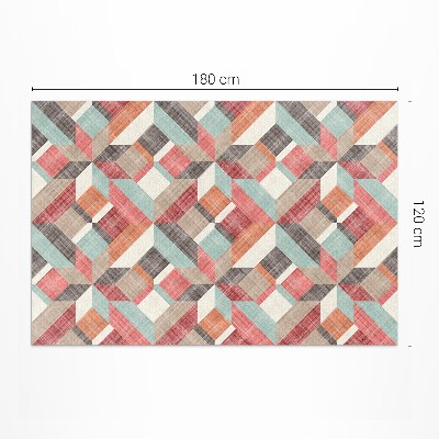 Tapis vinyle d’extérieur Un motif géométrique usé