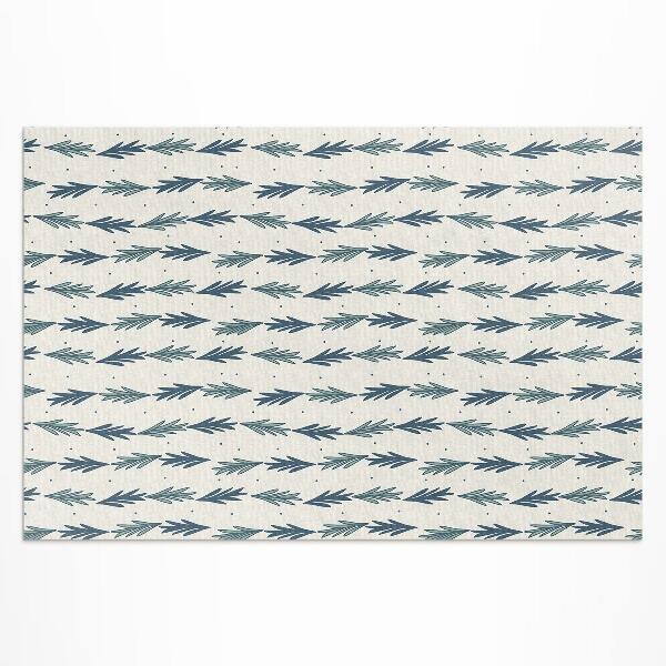 Tapis vinyle d’extérieur Motif bohème décoratif à petites feuilles