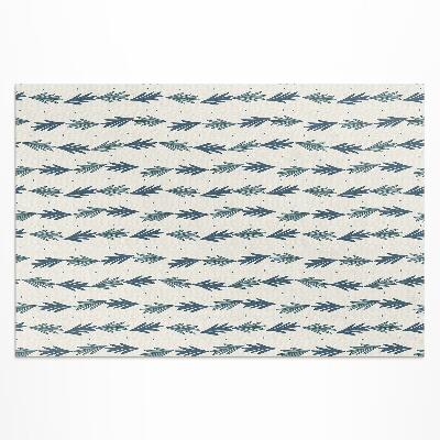 Tapis vinyle d’extérieur Motif bohème décoratif à petites feuilles