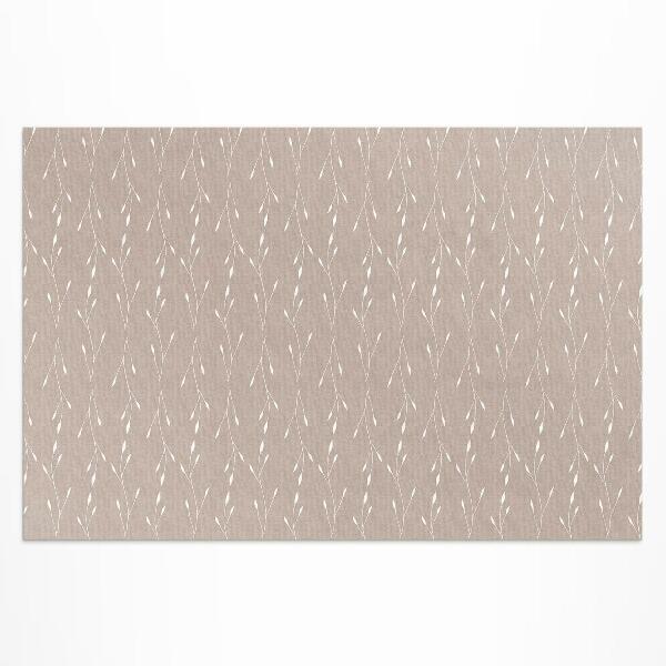 Tapis vinyle d’extérieur Petites feuilles et brindilles bohèmes délicates