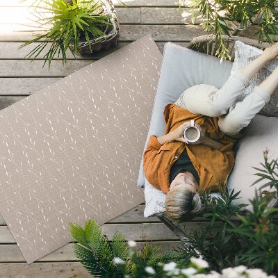 Tapis vinyle d’extérieur Petites feuilles et brindilles bohèmes délicates