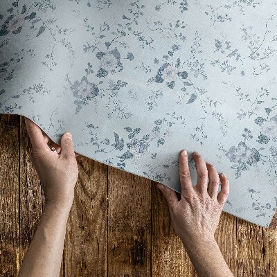 Tapis vinyle d’extérieur Fleurs subtiles peintes dans la prairie