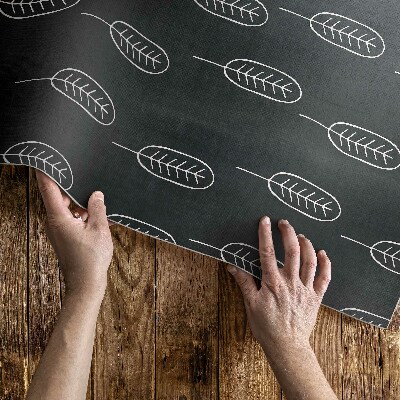 Tapis vinyle d’extérieur Feuilles bohèmes minimalistes