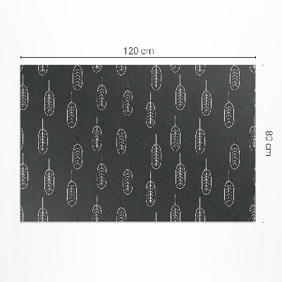 Tapis vinyle d’extérieur Feuilles bohèmes minimalistes