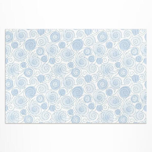 Tapis vinyle d’extérieur Abstraction aquarelle de cercles et de vagues