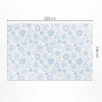 Tapis vinyle d’extérieur Abstraction aquarelle de cercles et de vagues