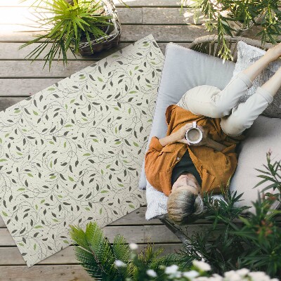 Tapis vinyle d’extérieur Petites feuilles de vignes subtiles