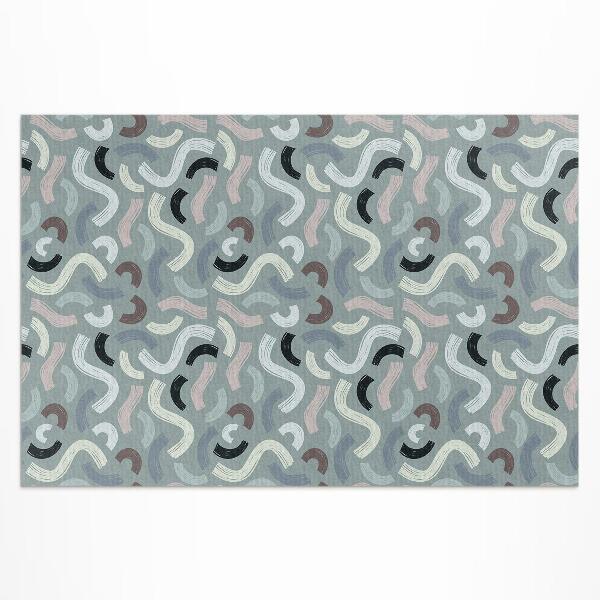 Tapis vinyle d’extérieur Lignes rétro abstraites