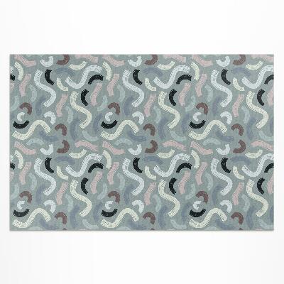 Tapis vinyle d’extérieur Lignes rétro abstraites